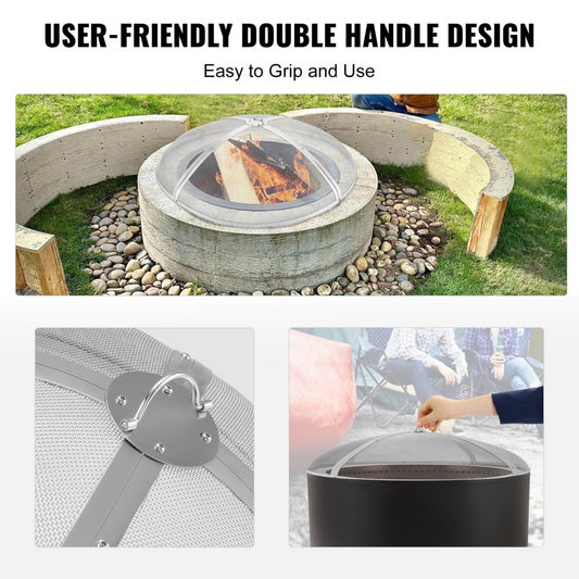 SCSKD01-36" - Heavy-Duty 36" Fire Pit Spark Screen with Easy-Access Top