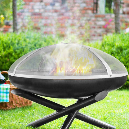 SCSKD01-36" - Heavy-Duty 36" Fire Pit Spark Screen with Easy-Access Top