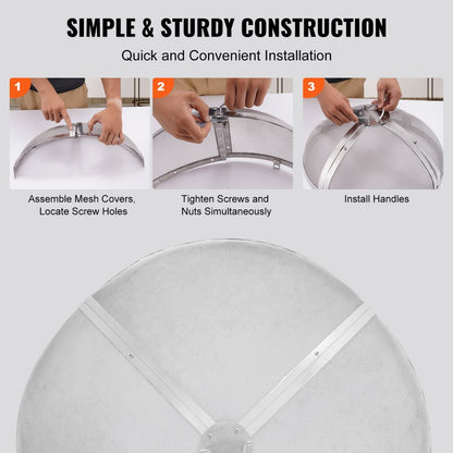 SCSKD01-40" - Stainless Steel Fire Pit Spark Screen for Safe Outdoor Enjoyment