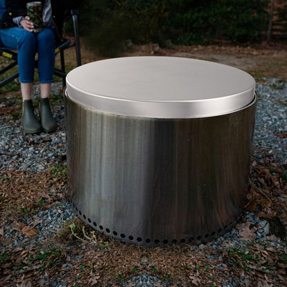 YCSR-20001-20 - 20" Stainless Steel Fire Pit Cover with Easy-Open Design