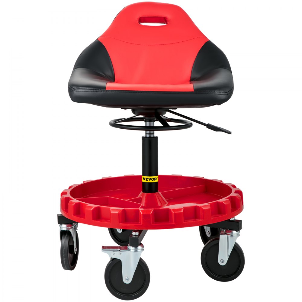 VVCCSJ5L - Ergonomic Rolling Stool with 300 lbs Capacity & Tool Tray