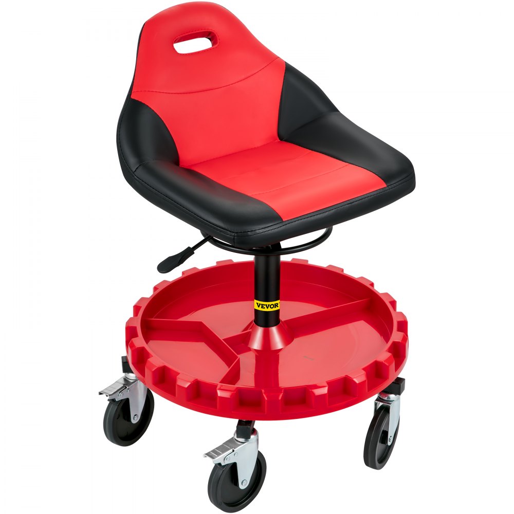 VVCCSJ5L - Ergonomic Rolling Stool with 300 lbs Capacity & Tool Tray
