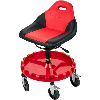 VVCCSJ5L - Ergonomic Rolling Stool with 300 lbs Capacity & Tool Tray