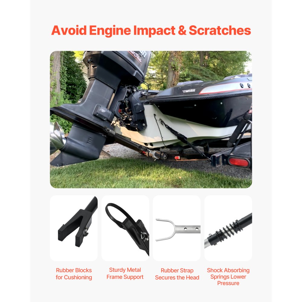 XC2027 - Adjustable 19.8-30.7" Transom Saver for Outboard Engine Support