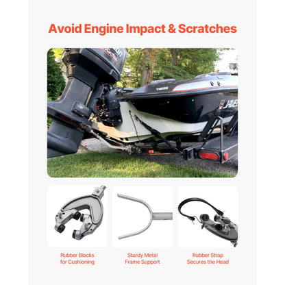 XC2048 - Heavy-Duty Adjustable Transom Saver 26.9-62.2 in for Engine Support