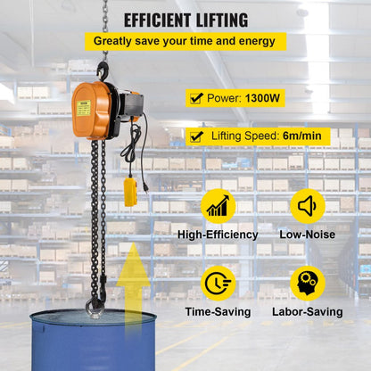 VV-HLDDHL-001 - 1100lbs VEVOR Electric Hoist with 6ft Wired Remote