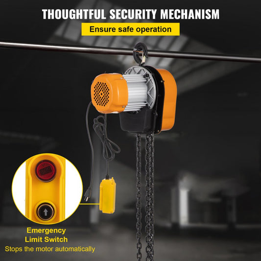 VV-HLDDHL-002 - 2200 lbs Heavy-Duty Electric Hoist with 3m Remote