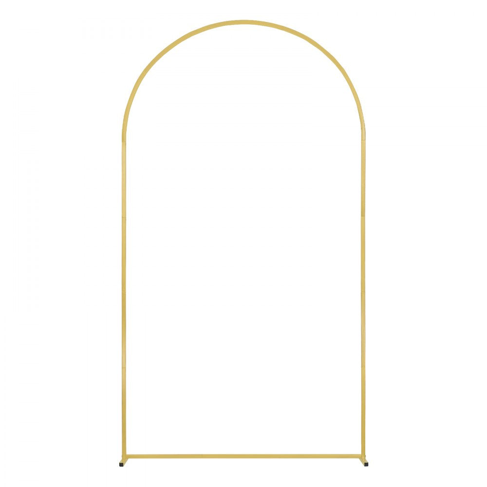 TFHQGM726FT - Gold Metal Wedding Arch Stand Set, 7.2ft & 6ft Sizes