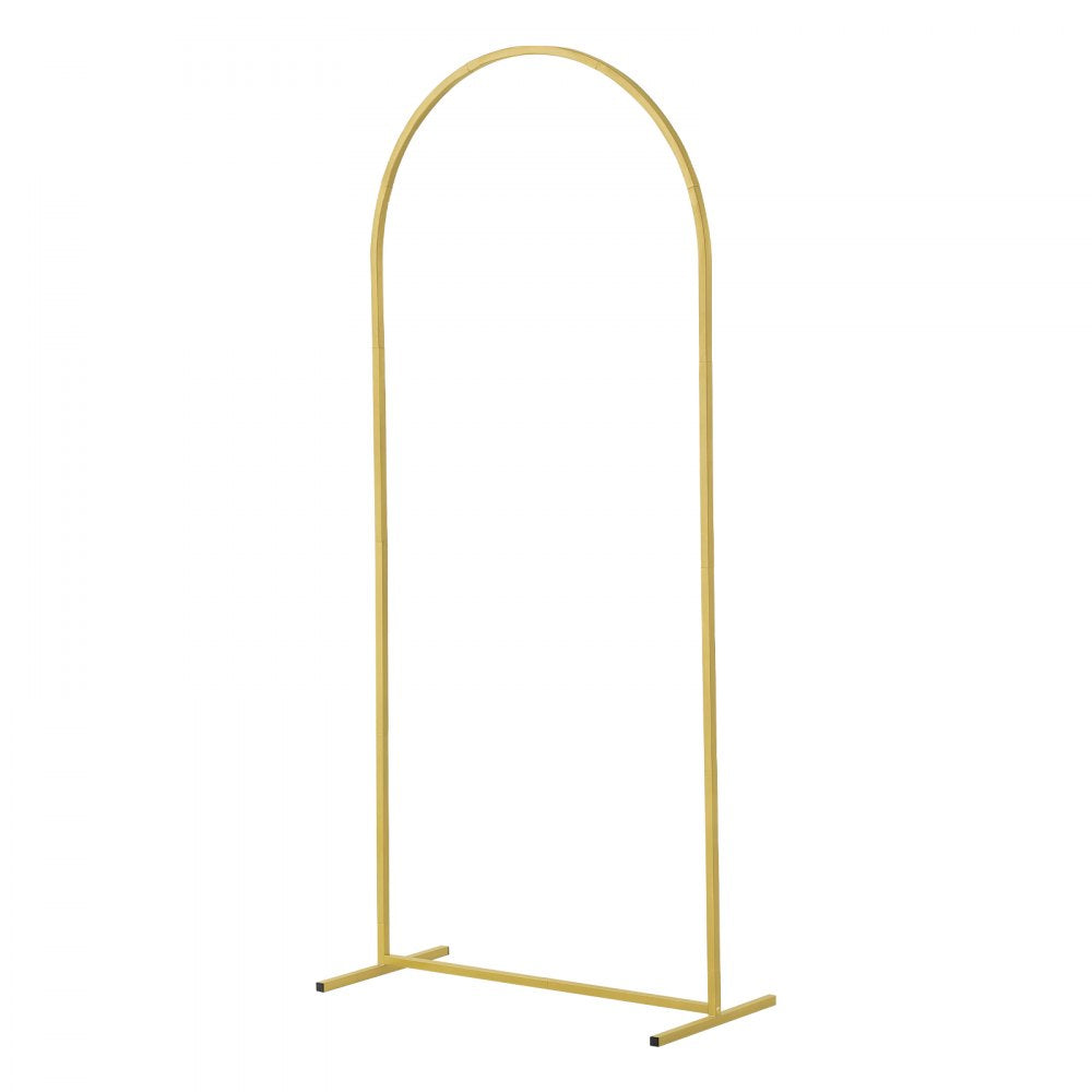 TFHQGM654FT - 3-Piece Gold Wedding Arch Stand Set, 6ft x 2.6ft Special Occasion Decor