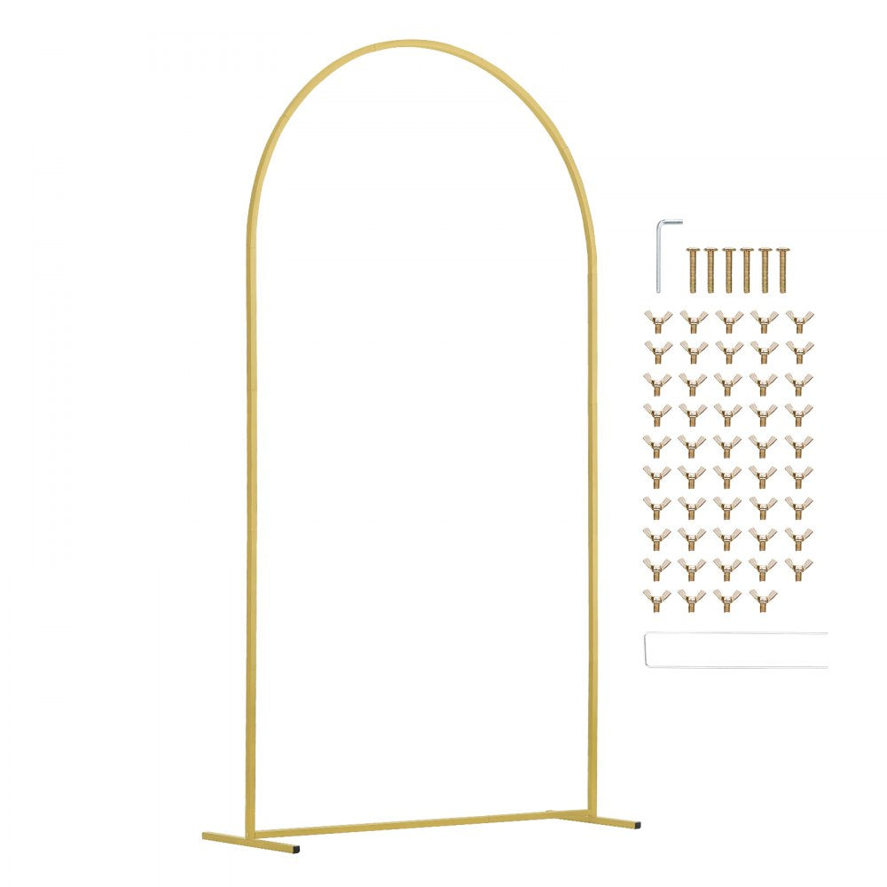 TFHQGM87266FT - Elegant Gold Metal Arch Stand Set of 3 for Weddings