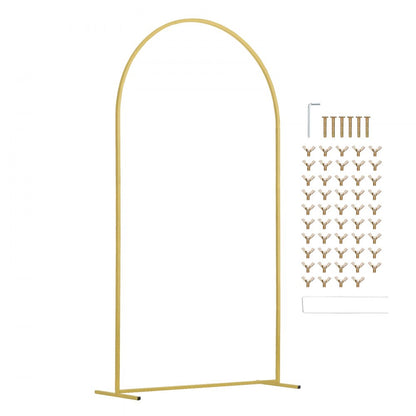 TFHQGM87266FT - Elegant Gold Metal Arch Stand Set of 3 for Weddings