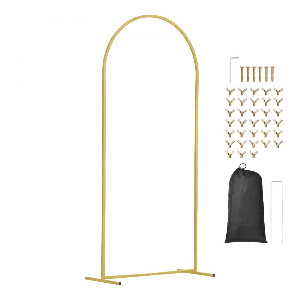 TFHQGM654FTBJB - 3-Piece Gold Wedding Arch Set, 6 x 2.6 ft & More