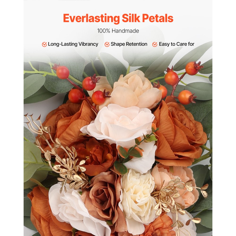 XH-HQ04 - 21ft Wedding Arch Kit with Lifelike Flowers & Sheer Drapes