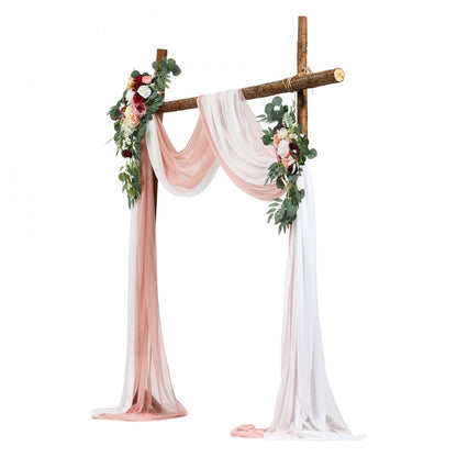 XH-HQ05 - 21ft Romantic Wedding Arch Flowers Kit with Drapes