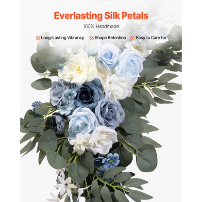 XH-HQ06 - 21ft Draped Wedding Arch Kit with Lifelike Flowers