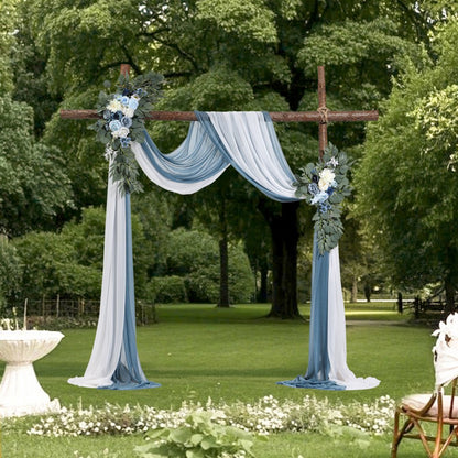 XH-HQ06 - 21ft Draped Wedding Arch Kit with Lifelike Flowers