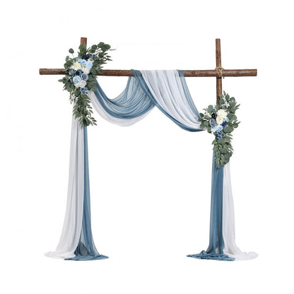 XH-HQ06 - 21ft Draped Wedding Arch Kit with Lifelike Flowers