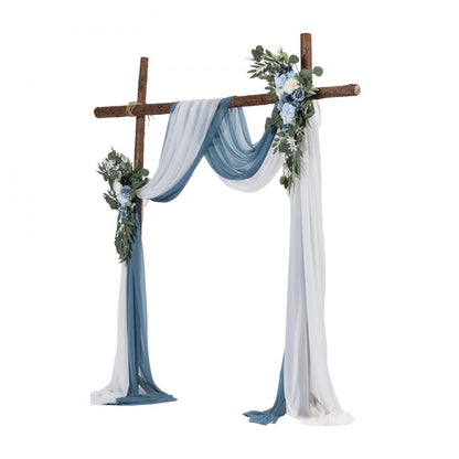 XH-HQ06 - 21ft Draped Wedding Arch Kit with Lifelike Flowers