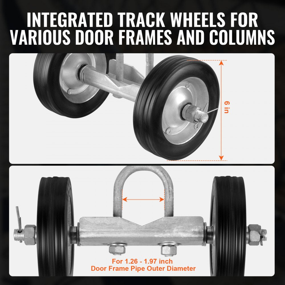 SW6 - Heavy-Duty 6” Sliding Door Kit for 600 lbs Capacity