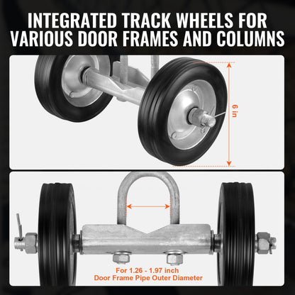 SW6 - Heavy-Duty 6” Sliding Door Kit for 600 lbs Capacity