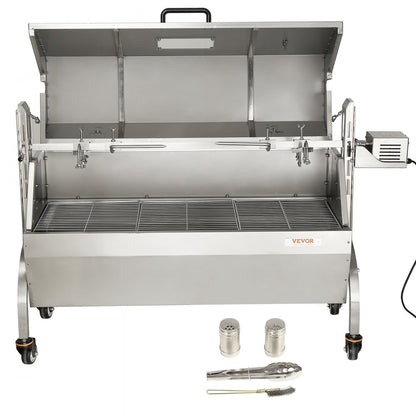07989 - 46" Stainless Steel Rotisserie Roaster for 132 lbs of Meat