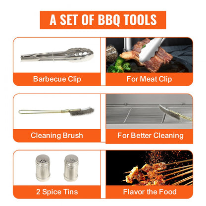 07989 - 46" Stainless Steel BBQ Rotisserie for 90 lbs Roasting