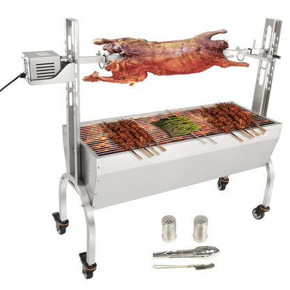 07989 - 46" Stainless Steel BBQ Rotisserie for 90 lbs Roasting