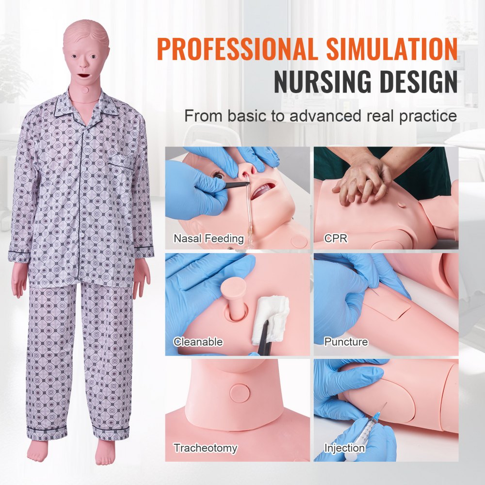 LD-135 - Realistic Male Nursing Manikin with Injection Practice Kit