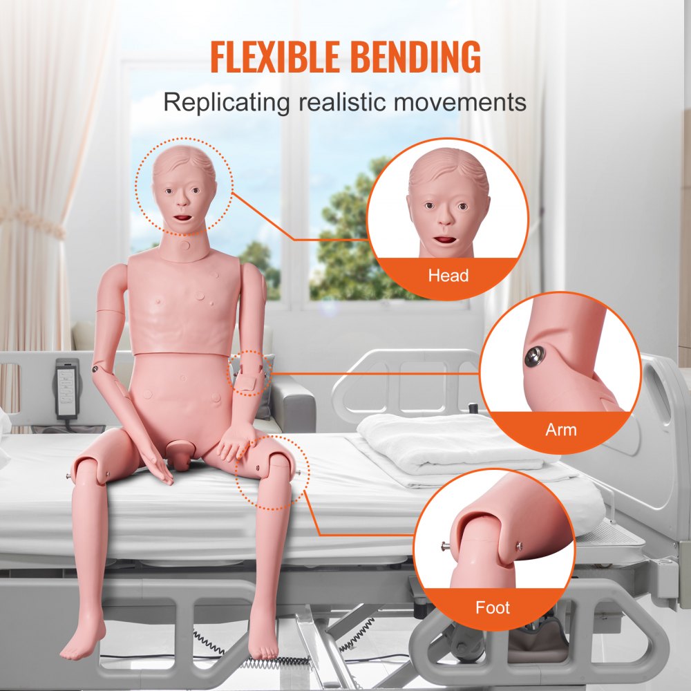 LD-135 - Realistic Male Nursing Manikin with Injection Practice Kit