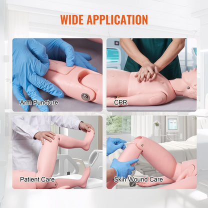 LD-135 - Realistic Male Nursing Manikin with Injection Practice Kit