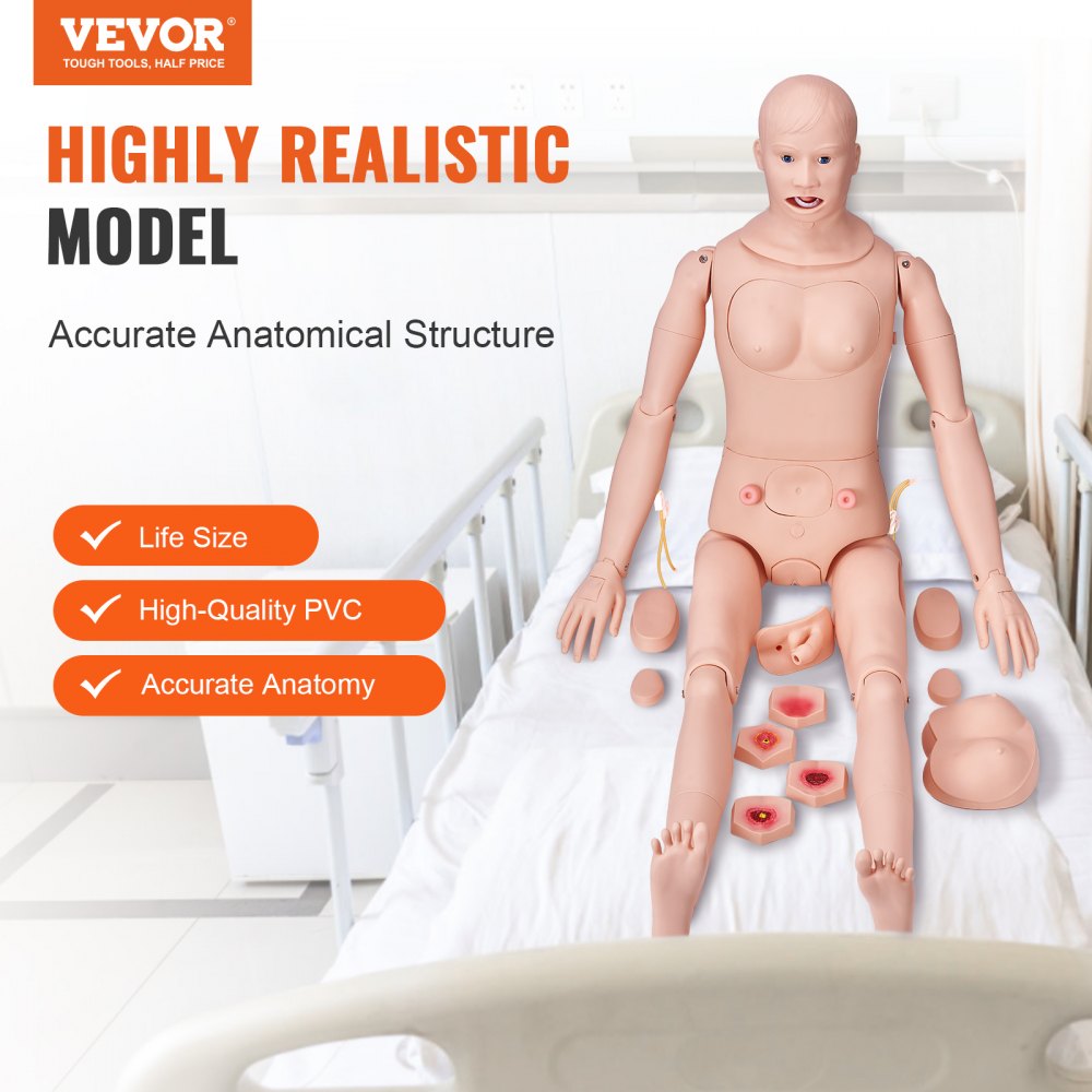 LD-140 - Life-Size Nursing Manikin, 68.9" for Training Scenarios