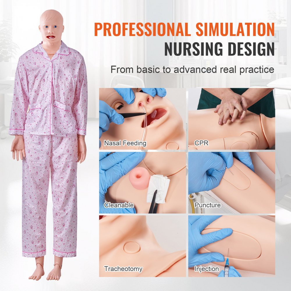 LD-140 - Life-Size Nursing Manikin, 68.9" for Training Scenarios