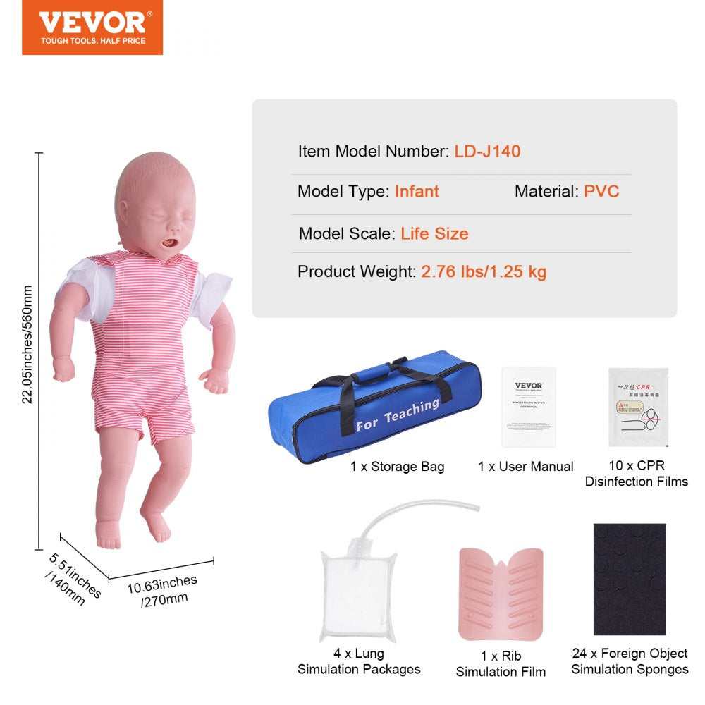 LD-J140 - VEVOR Durable Infant Manikin for Airway & CPR Training