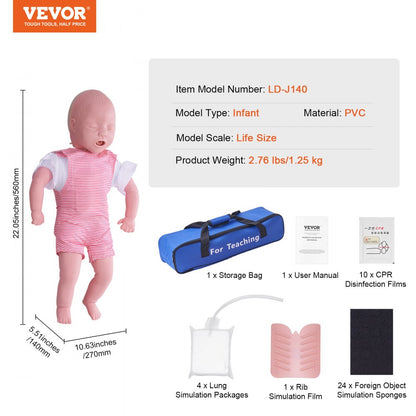 LD-J140 - VEVOR Durable Infant Manikin for Airway & CPR Training