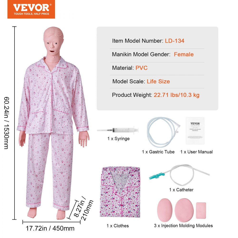 LD-134 - Realistic Female Nursing Manikin for Comprehensive Training