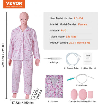 LD-134 - Realistic Female Nursing Manikin for Comprehensive Training
