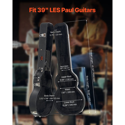 HL-39A - 41.34" LES Paul Hard Case with Cushioned Interior