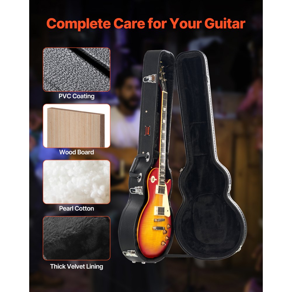 HL-39A - 41.34" LES Paul Hard Case with Cushioned Interior