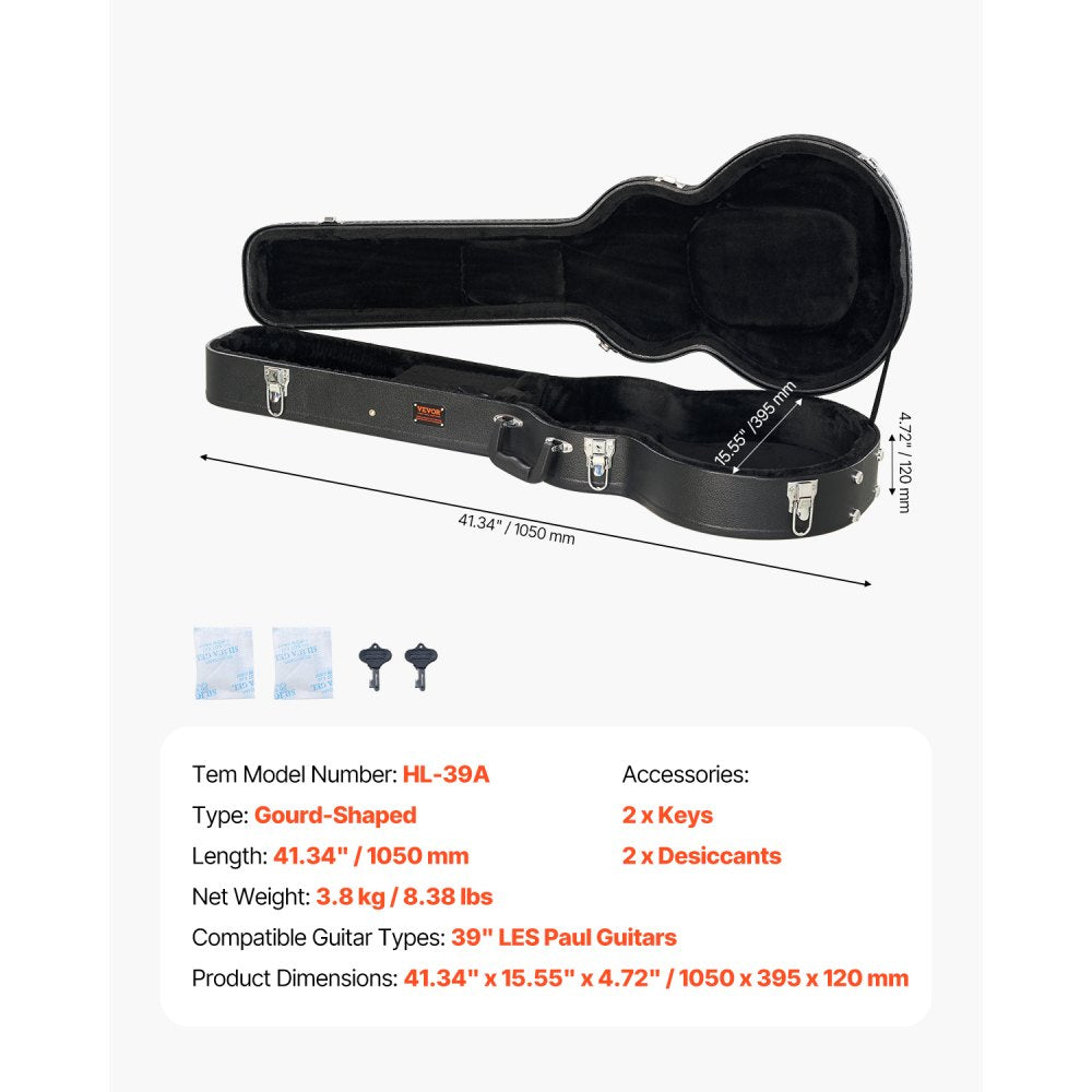 HL-39A - 41.34" LES Paul Hard Case with Cushioned Interior