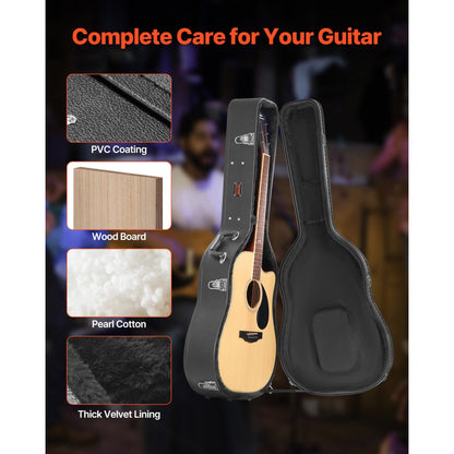 HL-41A - 43.31" Waterproof Guitar Hard Case with Plush Lining