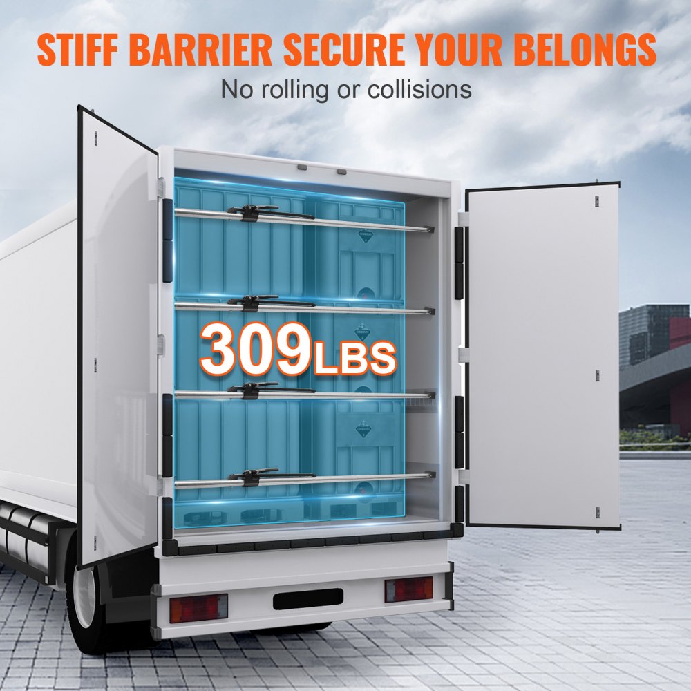 CB1203S - Adjustable Ratcheting Cargo Bar 89" to 104" for Secure Transport