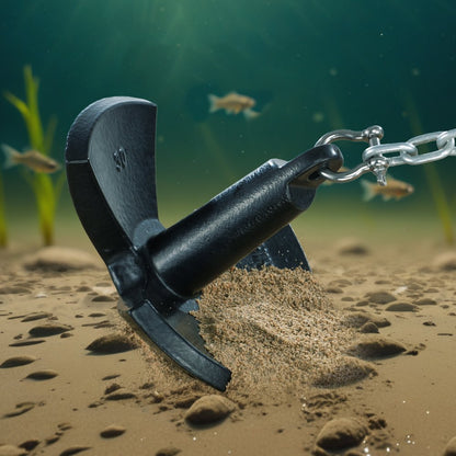 AN20-30LB - 30 LBS Vinyl-Coated River Anchor with 3-Claw Design