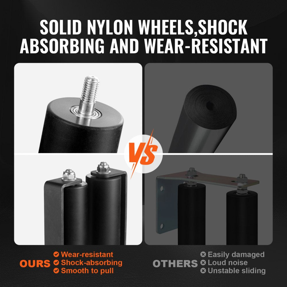 1702 - Durable Steel Sliding Door Kit with Nylon Rollers