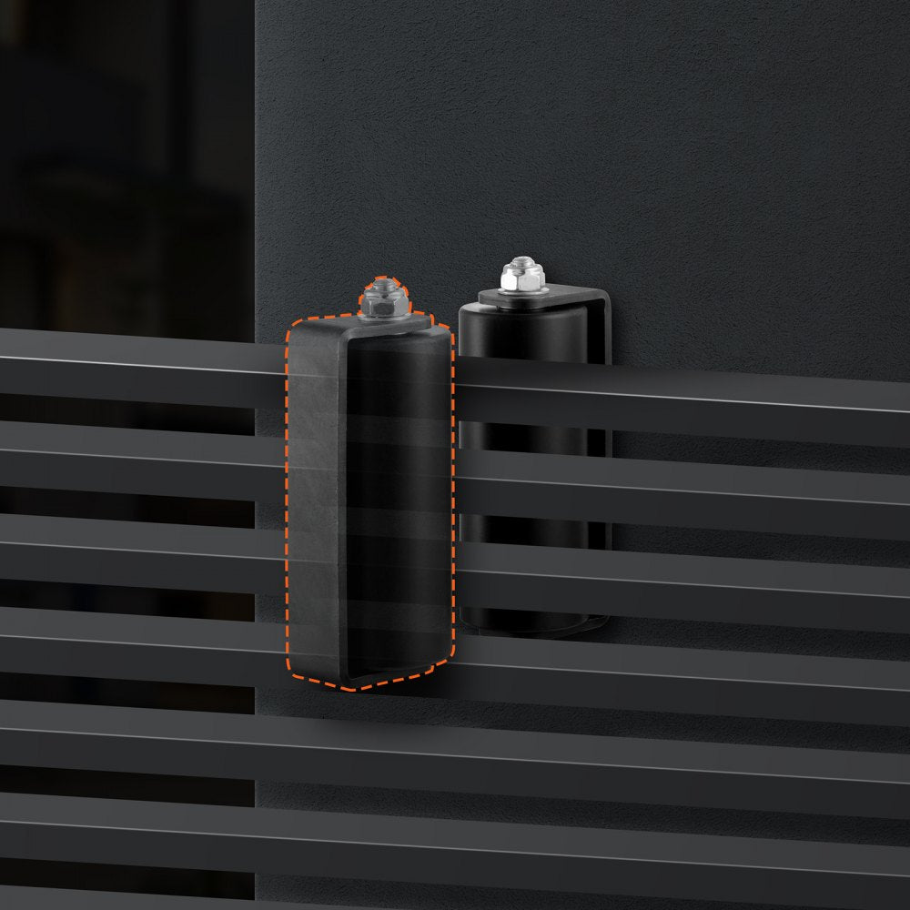 1702 - Durable Steel Sliding Door Kit with Nylon Rollers