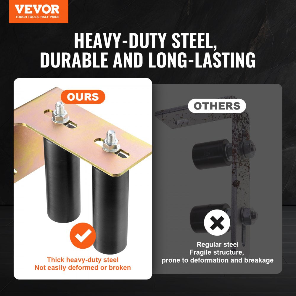 1703 - Heavy-Duty Steel Sliding Door Hardware with Dual Nylon Rollers