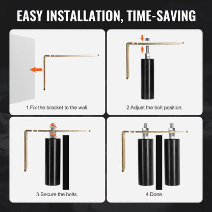 1703 - Heavy-Duty Steel Sliding Door Hardware with Dual Nylon Rollers
