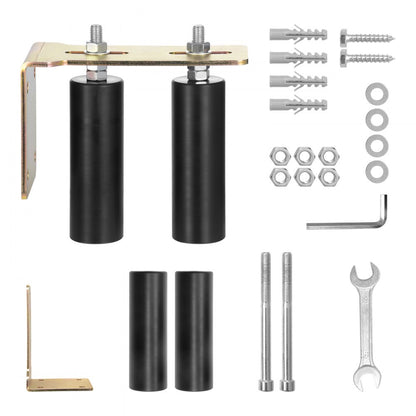 1703 - Heavy-Duty Steel Sliding Door Hardware with Dual Nylon Rollers