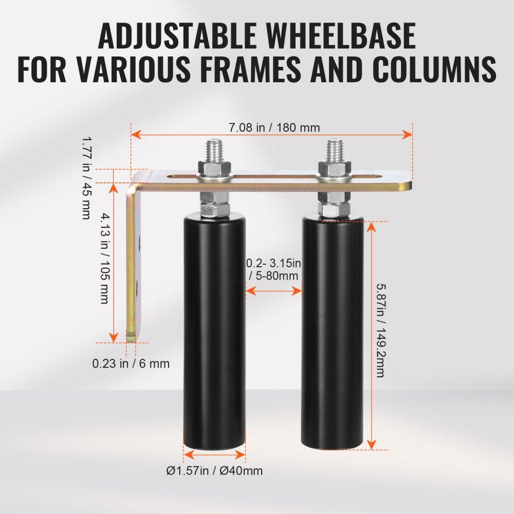 1704 - Heavy-Duty Steel Sliding Gate Kit with Nylon Rollers