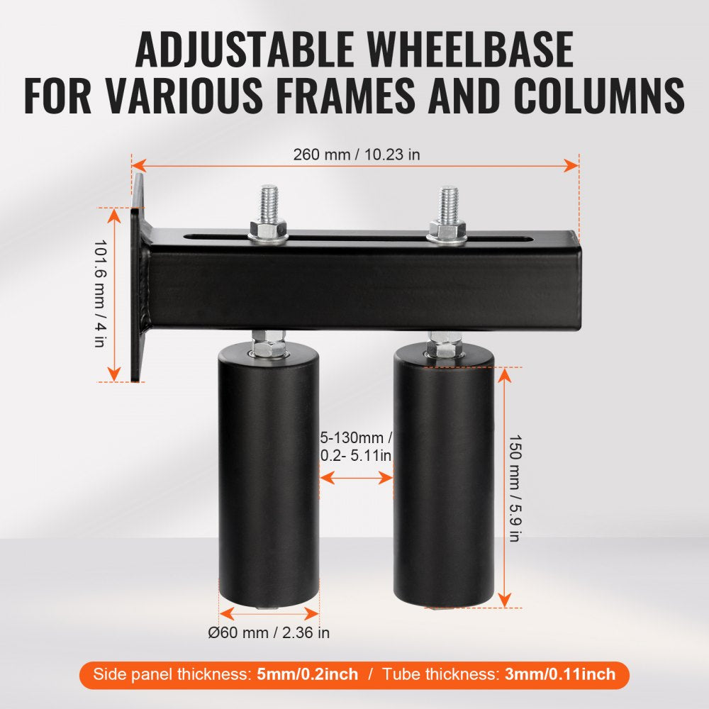 1705 - Durable Steel Sliding Door Kit with Nylon Rollers