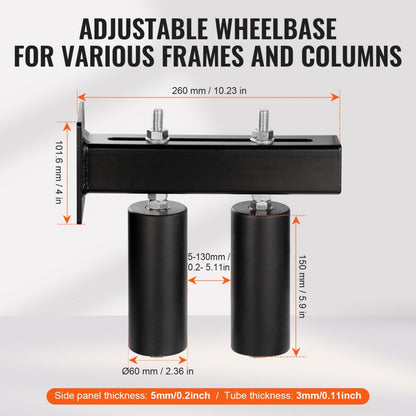 1705 - Durable Steel Sliding Door Kit with Nylon Rollers